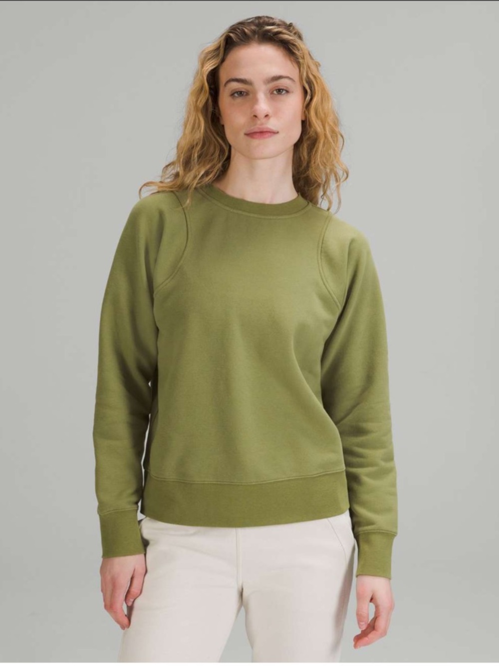 Lululemon Loungeful Crewneck Pullover in 
Bronze Green